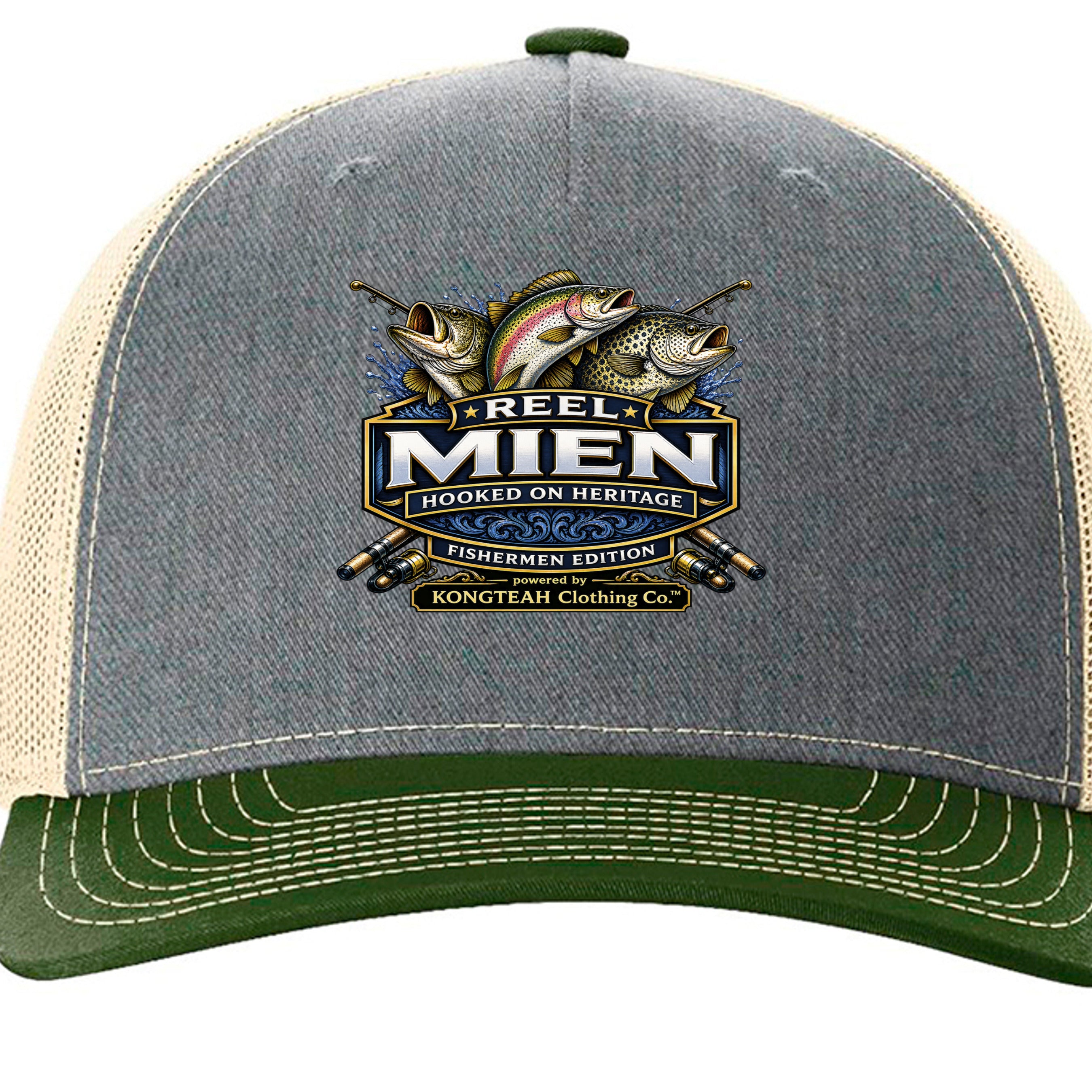 Heather Grey/ Birch/ Army Olive - 112FP - FRONT