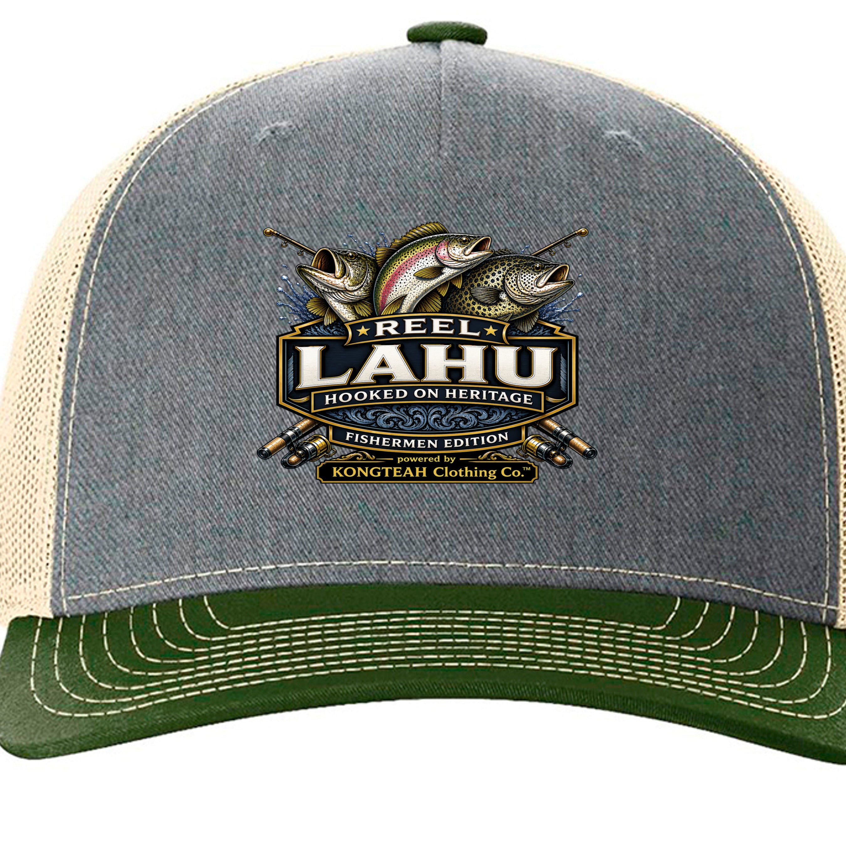 Heather Grey/ Birch/ Army Olive - 112FP - FRONT